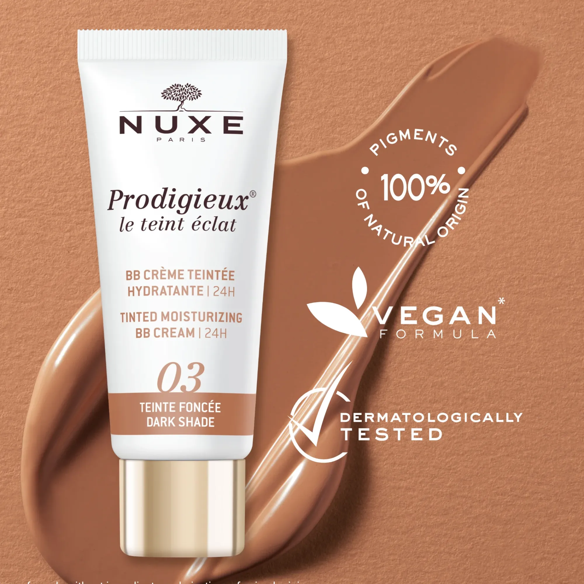 NUXE Colorito E Make-Up|Crema Da Giorno^BB Cream colorata idratante - Tonalitá scura