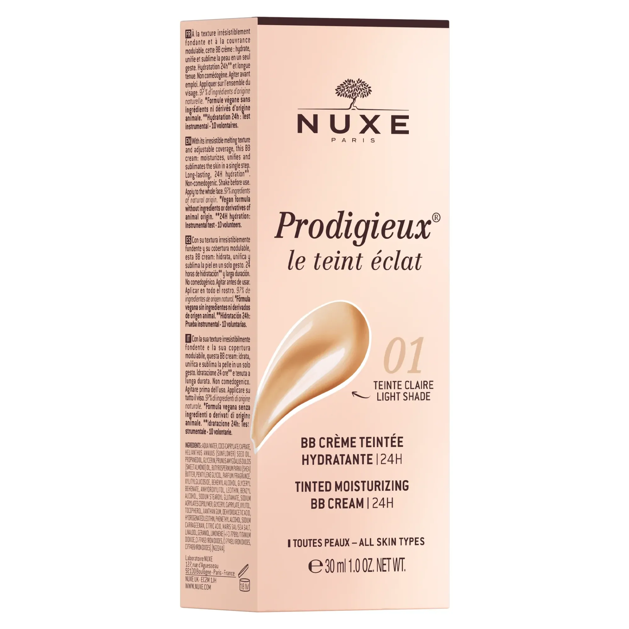 NUXE Colorito E Make-Up|Crema Da Giorno^BB Cream colorata idratante - Tonalitá chiara